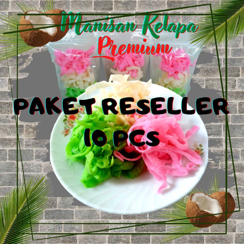 paket reseller 10pcs manisan kelapa/ sirpa / aneka makanan ringan jaman dulu