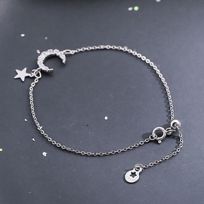 Minimalist style bracelet niche design Japan and South Korea super fairy cold wind temperament moon star bracelet 210807