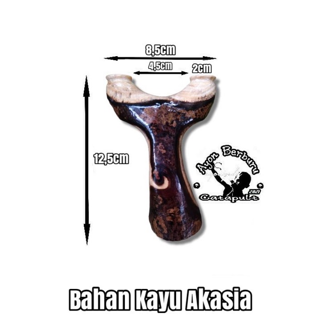 Ketapel OTT dari bahan kayu AKASIA/Ayon Catapult