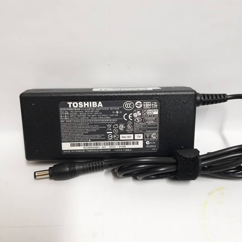 Adaptor Laptop Original Toshiba 19V 3.95A L510 A200 L740 L735 L600 L645 L630 L300 BONUS KABEL POWER