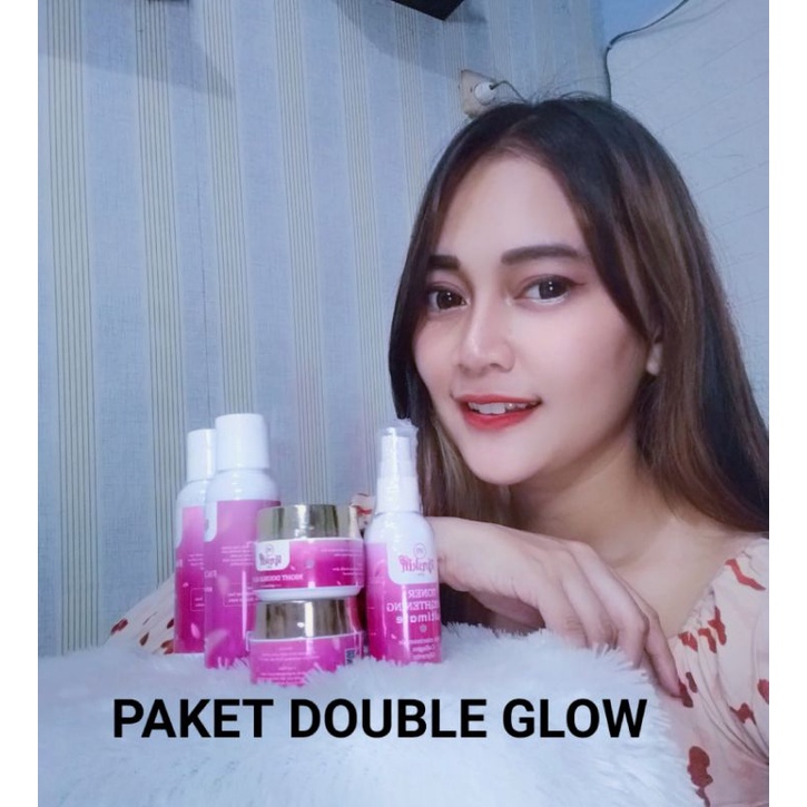 PAKET NR GLOW DOUBLE GLOW PEMUTIH WAJAH KULIT KUSAM