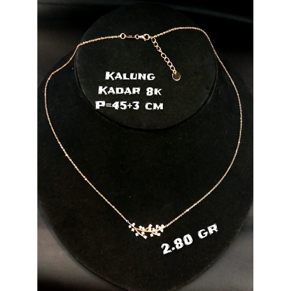 Kalung wanita model daun kadar 375/8k