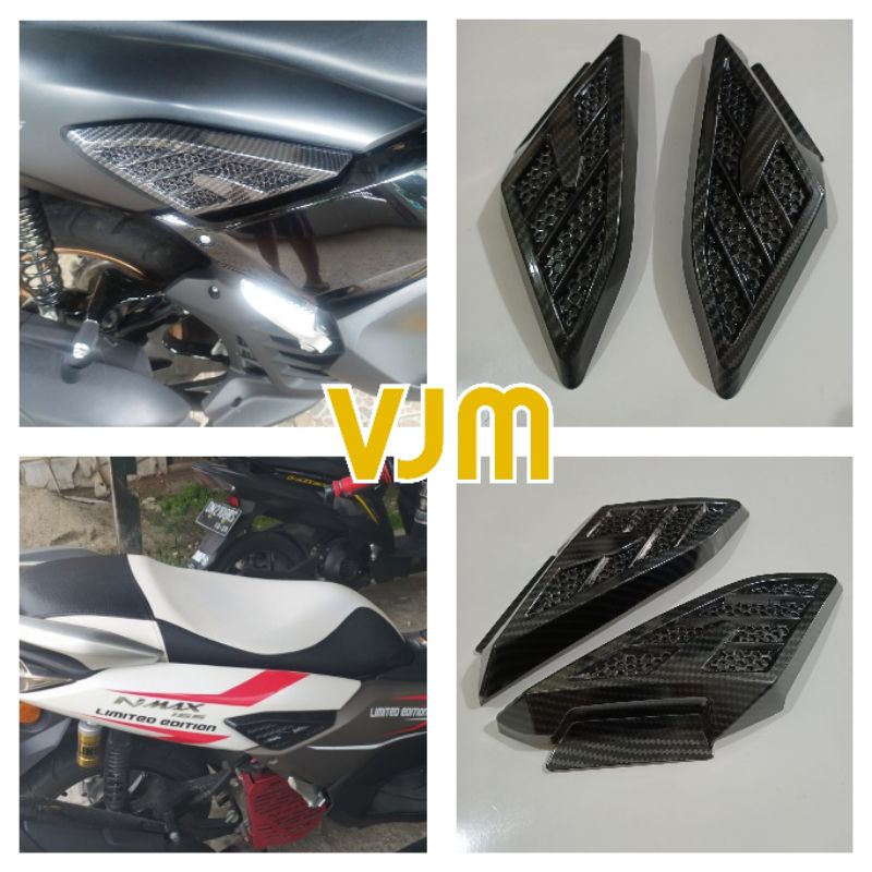 TUTUP COVER PIJAKAN BODY SAMPING NMAX NEW CARBON GOZIMA