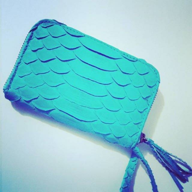 Dompet kartu kulit ular asli unik murah dompet cewek cowok