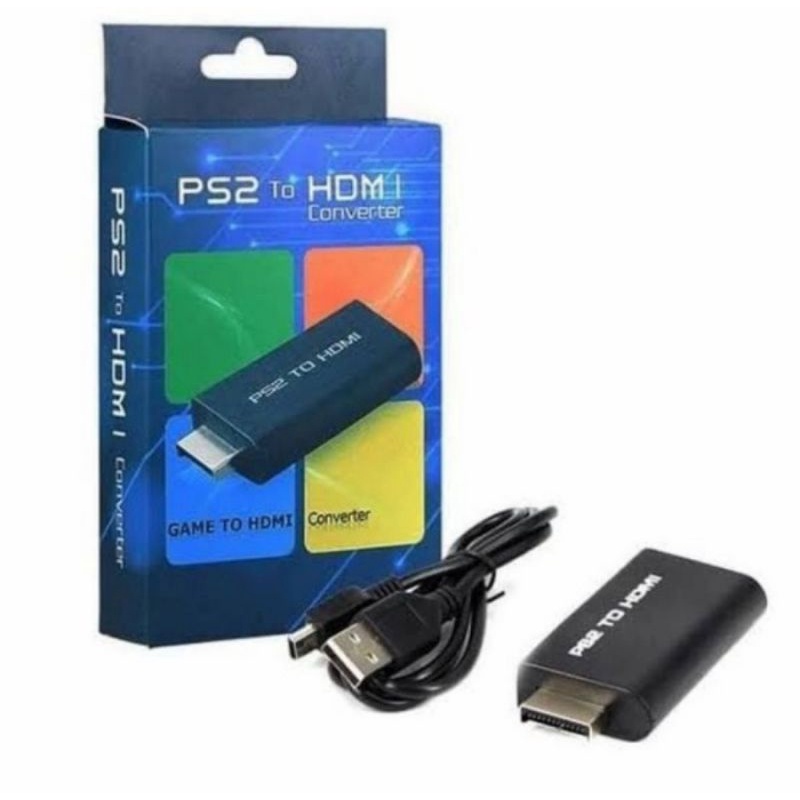 PS2 TO HDMI AUDIO VIDEO TV ADAPTER CONVERTER 3.5MM OUTPUT SONY PS 2 PLAYSTATION 2 SLIM FAT KABEL