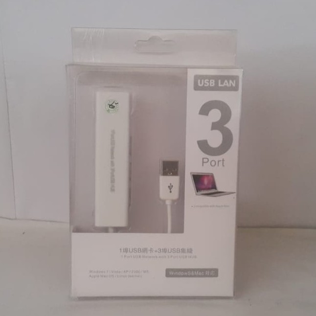 USB HUB 2.0 3 ports with 1 ports USB Network/ LAN