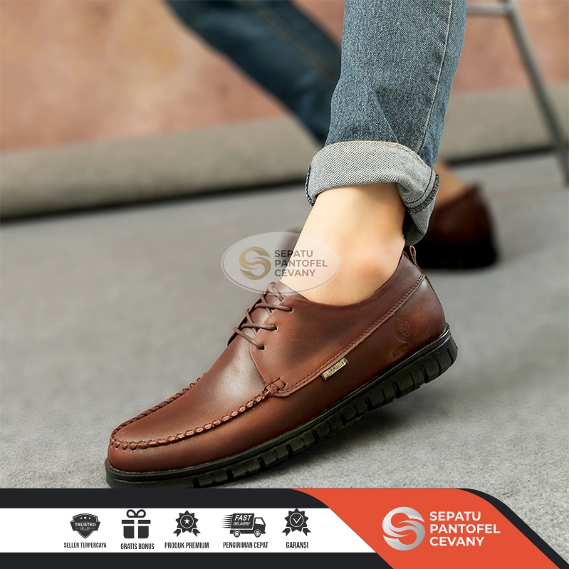 SPC UMBERTWO - PROMO COD Fashion Sepatu Pantopel Gereja Unisex Cewek Cowok Bahan Kulit Asli Mengkila