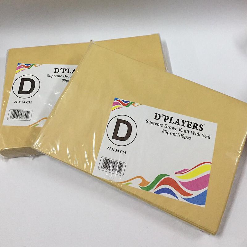 

Amplop D'Players + LemD : 24X34cm Isi 100 Lembar