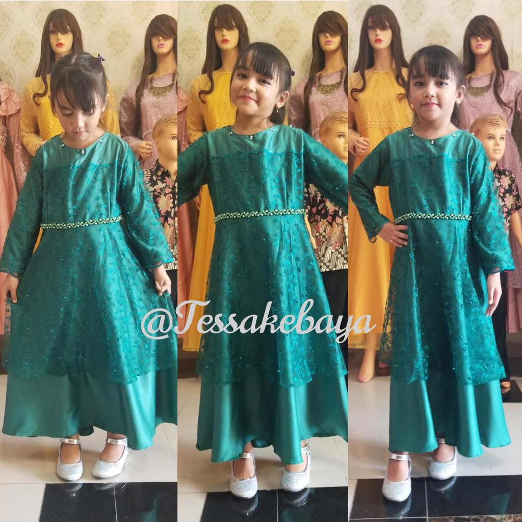 GAMIS ANAK TULLE MUTIARA BORDIR