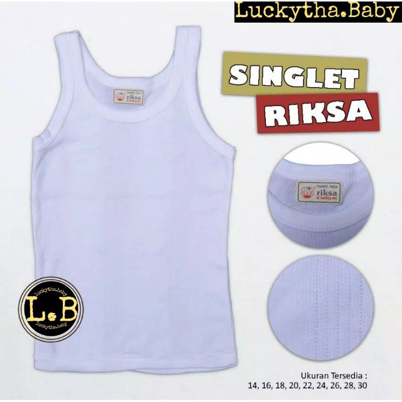 singlet anak RIKSA SALUR COTTON / KAOS DALAM RIKSA/ SINGLET RIKSA/ KAOS DALAM ANAK RIKSA