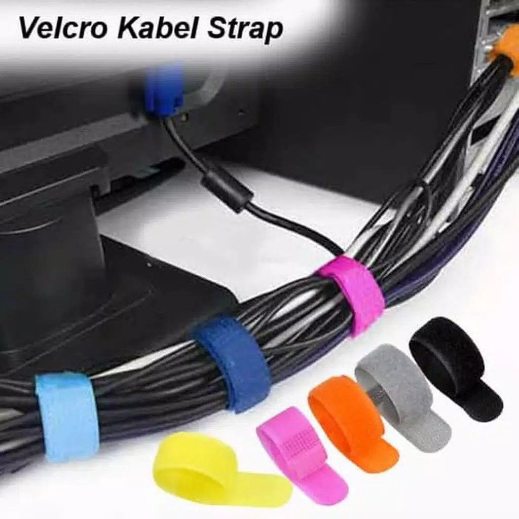 Pengikat Kabel Velcro strap binder cable - pengikat / klip / penjepit kabel organizer