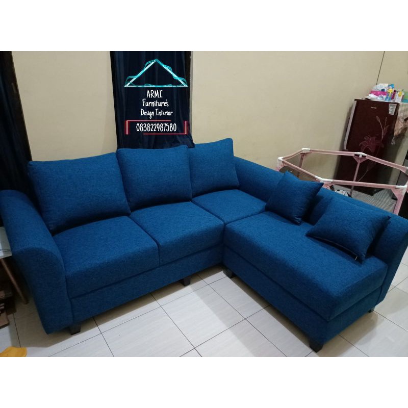 Sofa L Santai Minimalis Terima Tukar Tambah Sofa