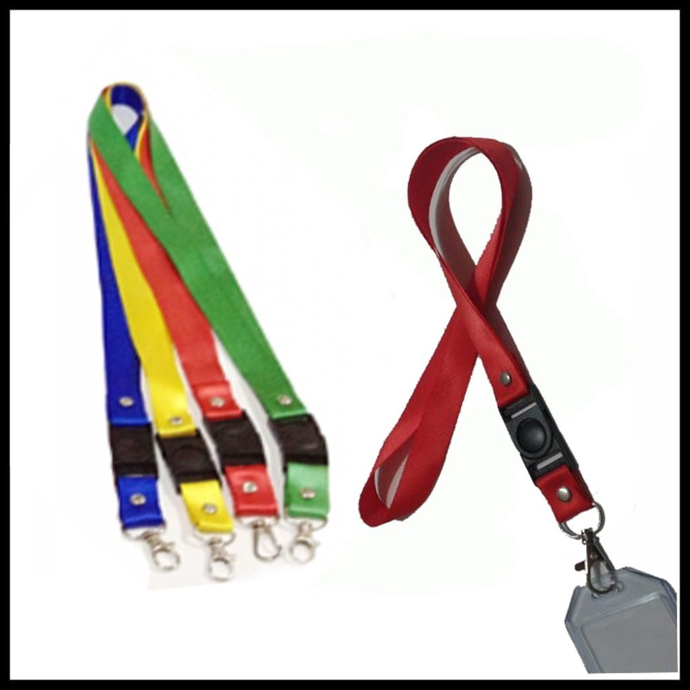 

Tali ID Card Gantungan Lanyard 2cm kilat polos tanpa sablon+Stopper