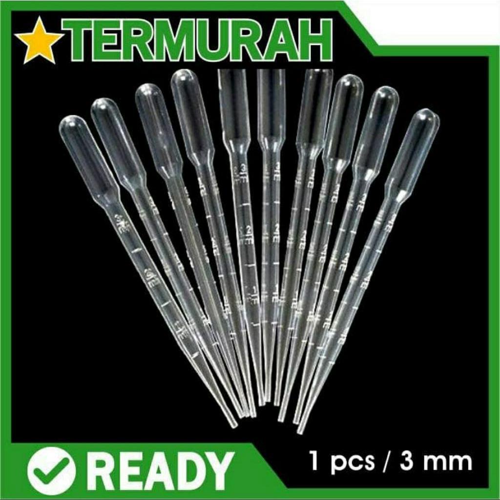 Pipet tetes 3ml / Pipet takar / alat takar / Takaran / Pipet plastik / Kutir / Artemia