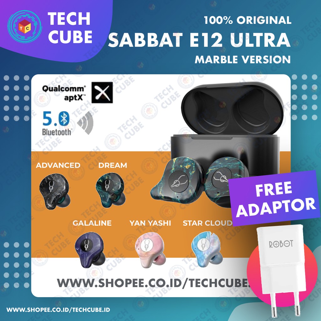 Sabbat E12 ULTRA Marble Series Qualcomm APTX Bluetooth 5.0 Alt X12 Pro