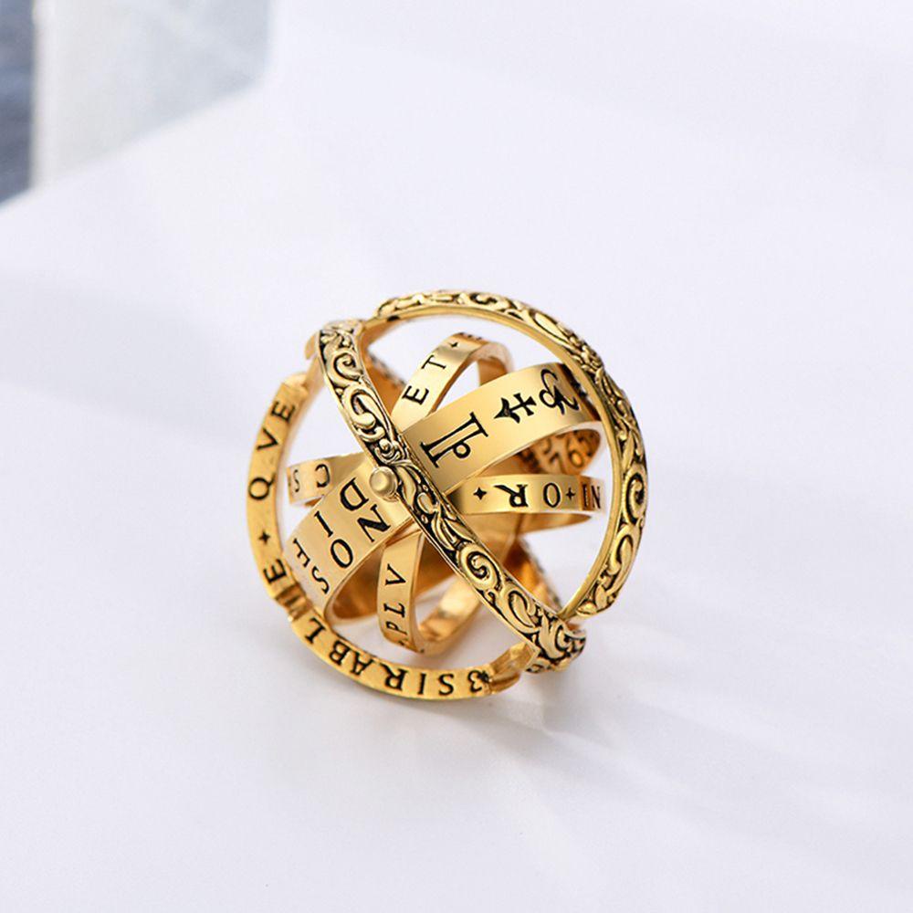 Lily Kalung Cincin Bola Astronomi Mode Cosmic Universe Rotating Clamshell