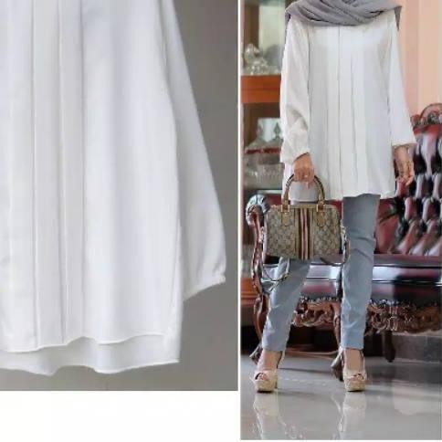 ❃ ATASAN BLOUSE PUTIH JUMBO LD120CM HD0755 ♧