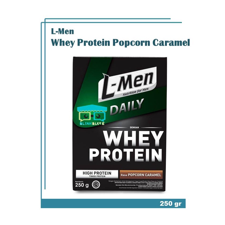 L-Men DAILY 250 GR POPCORN CARAMEL Hi Protein Whey Susu Lmen Suplemen Fitness