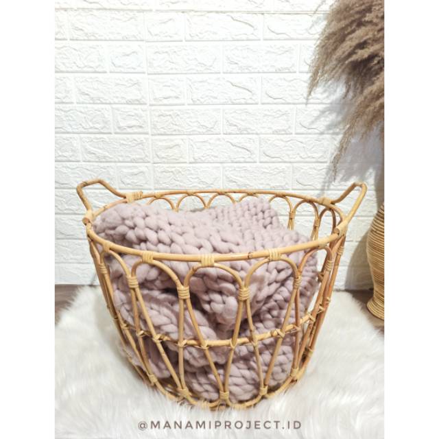 Keranjang Laundry Rotan / Laundry Basket Rattan / Keranjang Pakaian/ Keranjang Baju/ Keranjang Rotan