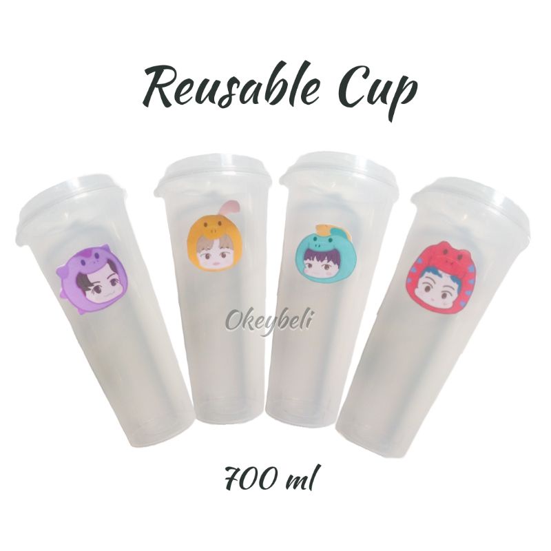 Reusable NCT REX//Reusable Cup 700 ml//Gelas Plastik 24Oz//Cup Injection