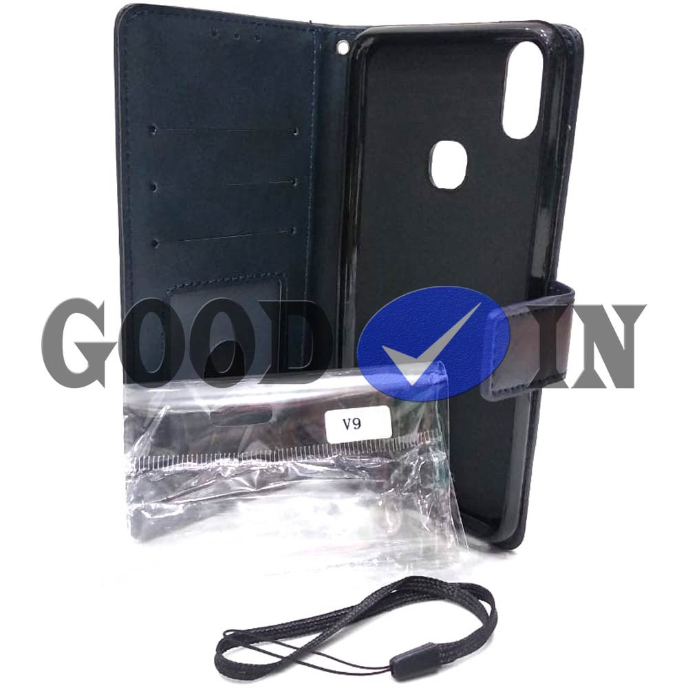 Flip Case - Flip Polos - Case Dompet Kulit Polos - Case VIVO V9