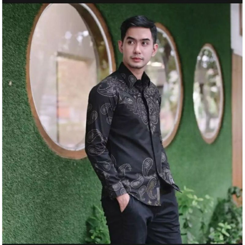 KEMEJA BATIK PRIA LENGAN PANJANG SLIMFIT PREMIUM ANAK MUDA - BAJU BATIK PRIA LENGAN PENDEK SLIMFIT