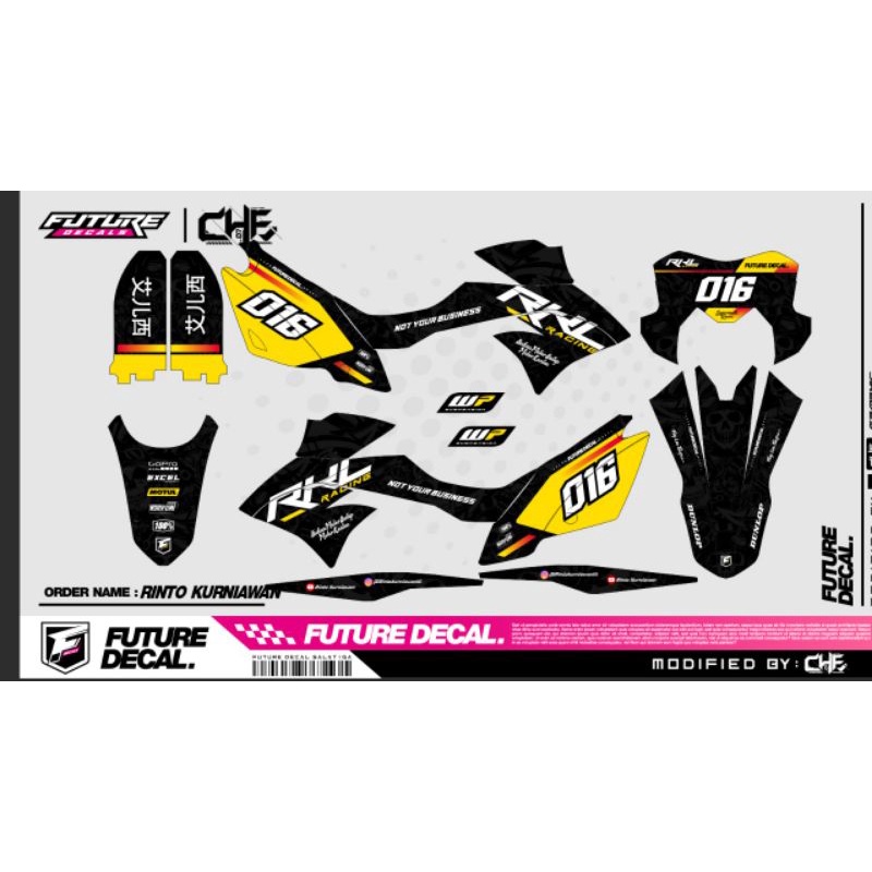 DECAL KLX BF / D TREKER GLOSY