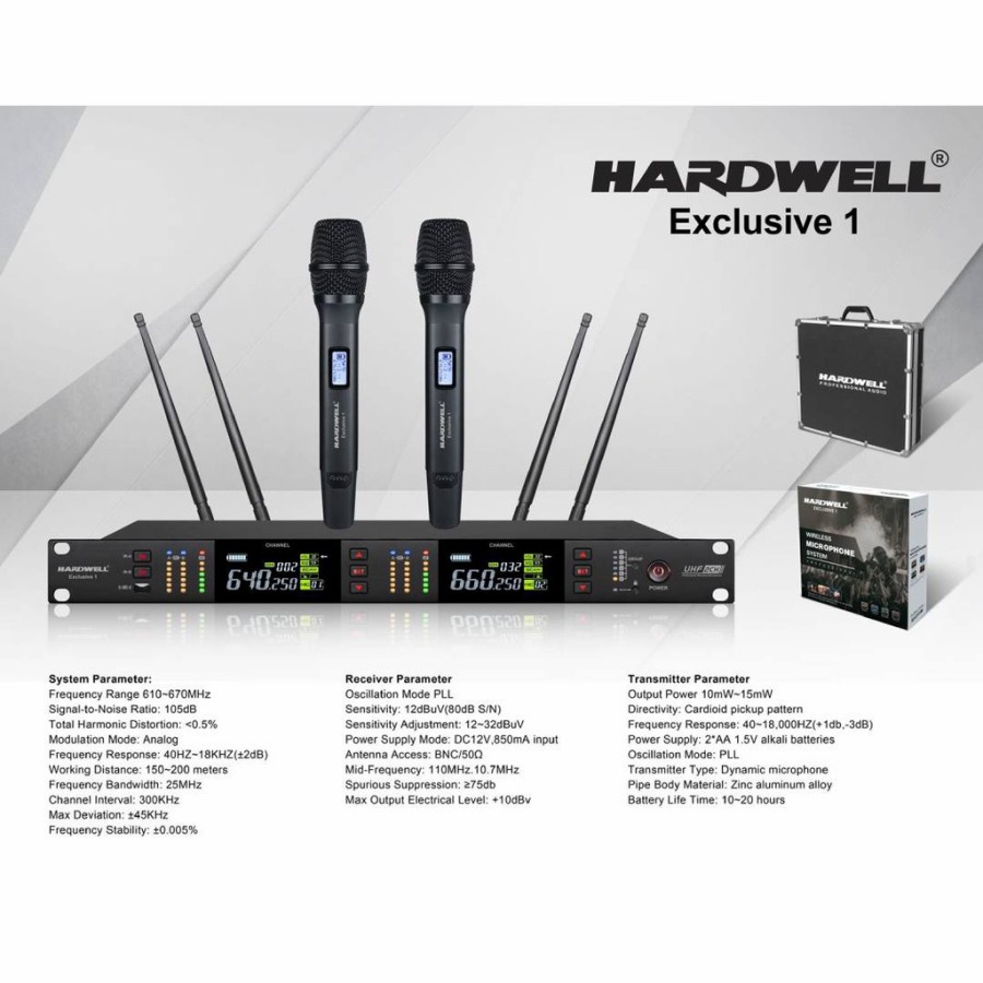 Mic Wireless Hardwell Exclusive 1 Handheld Original TERBAIK