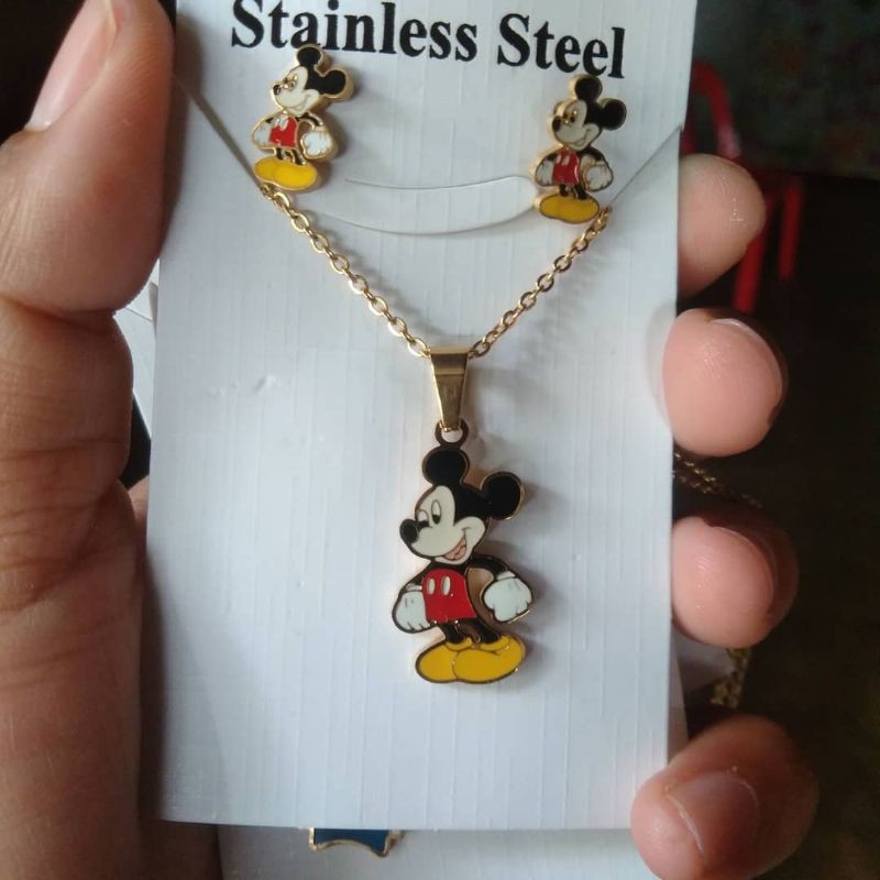 Titanium anak ,kalung dan anting,cincin gelang