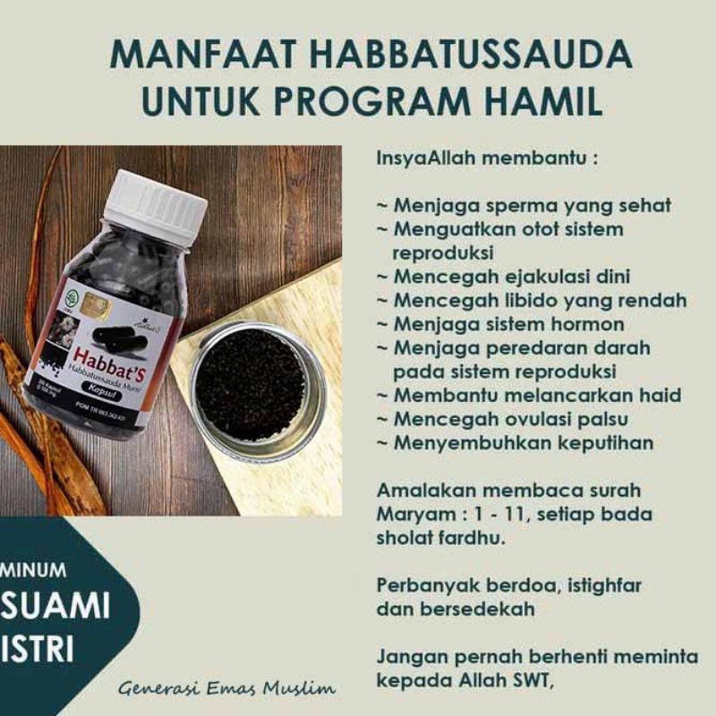 Habbat's Kapsul Habbatussauda Murni Promil dan Imun Tubuh