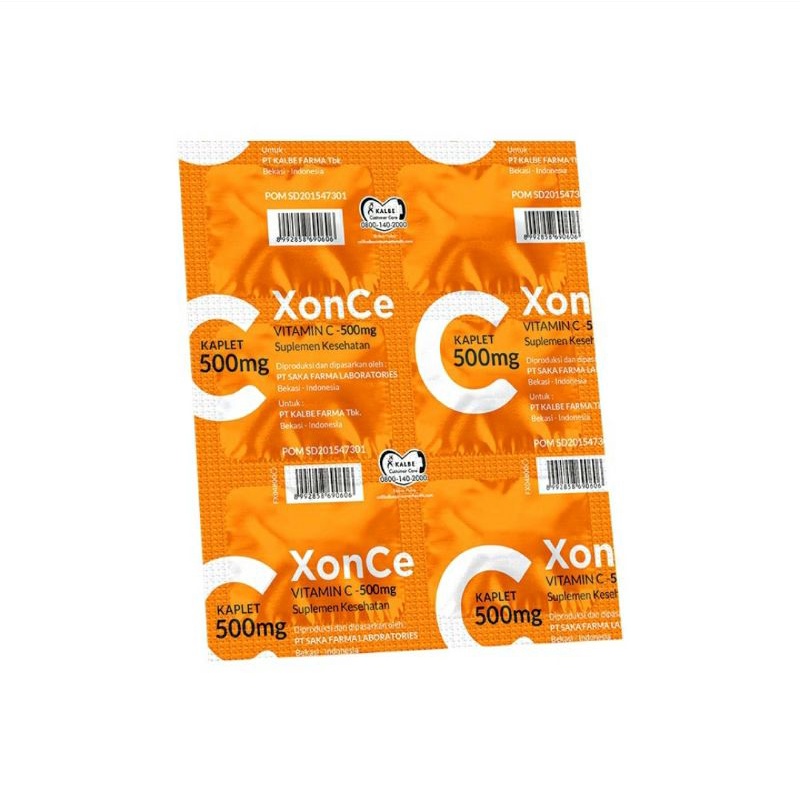 Xonce Kaplet Vitamin C 500mg Paket 1 Bulan 5 Strip