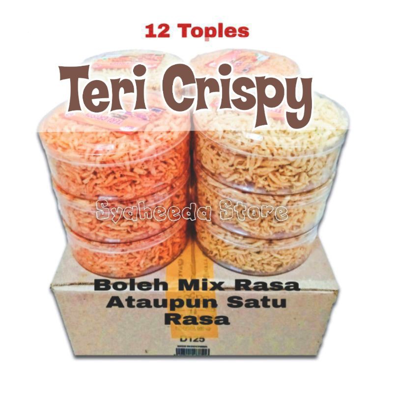 

Teri Crispy [ Netto ±155 gr ] 1 Kardus isi 12 Toples