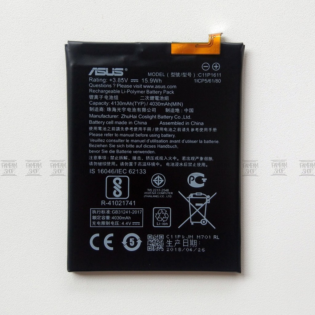 Baterai Asus Zenfone 3 Max 5.2 Inch ZC520TL X008DA C11P1611 Inci Inchi Batrai Batre Battery HP