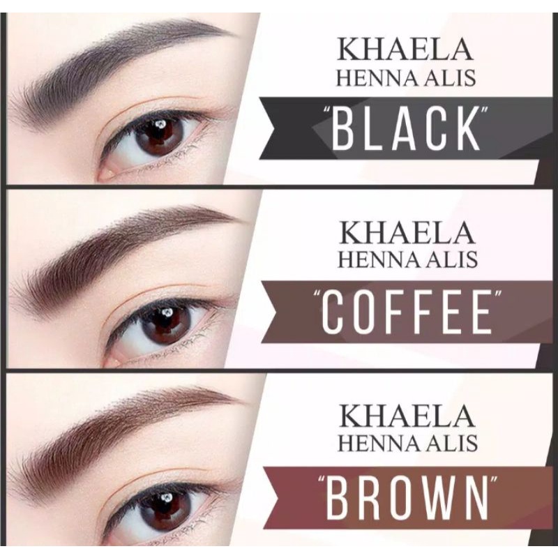 HENNA ALIS KHAELA ORIGINAL / EYEBROW HENNA / SULAM ALIS / TATTO ALIS