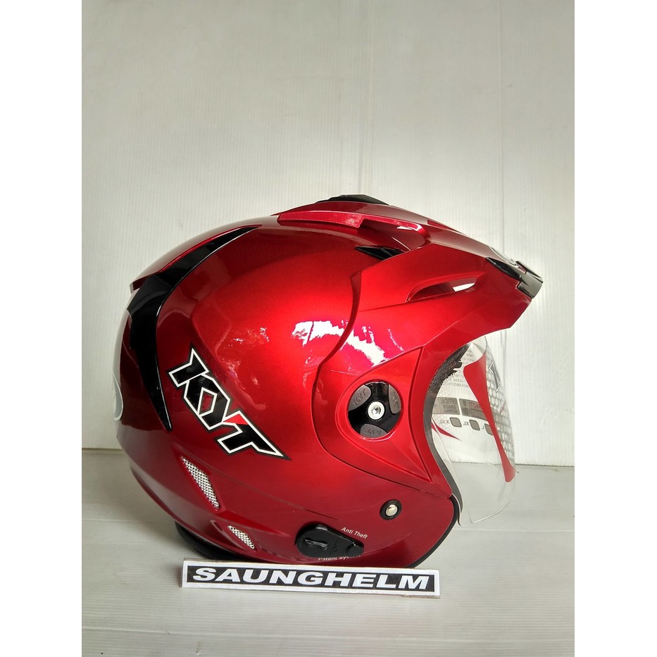 Excelent HELM KYT VENOM RR2 SOLID RED MAROON