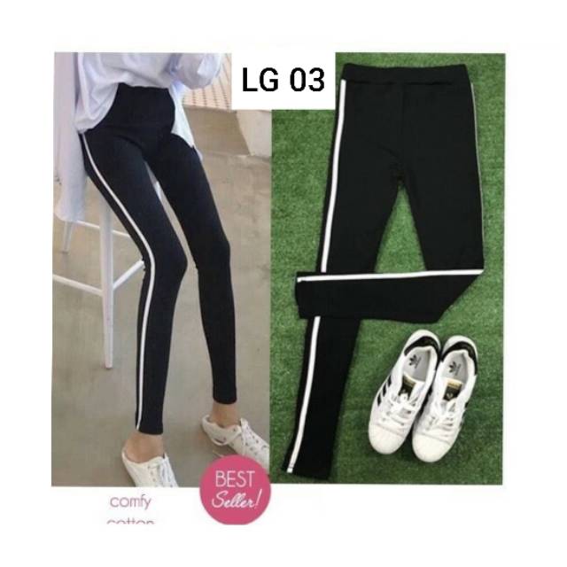 Diraya Legging List Panjang Jersey Premium