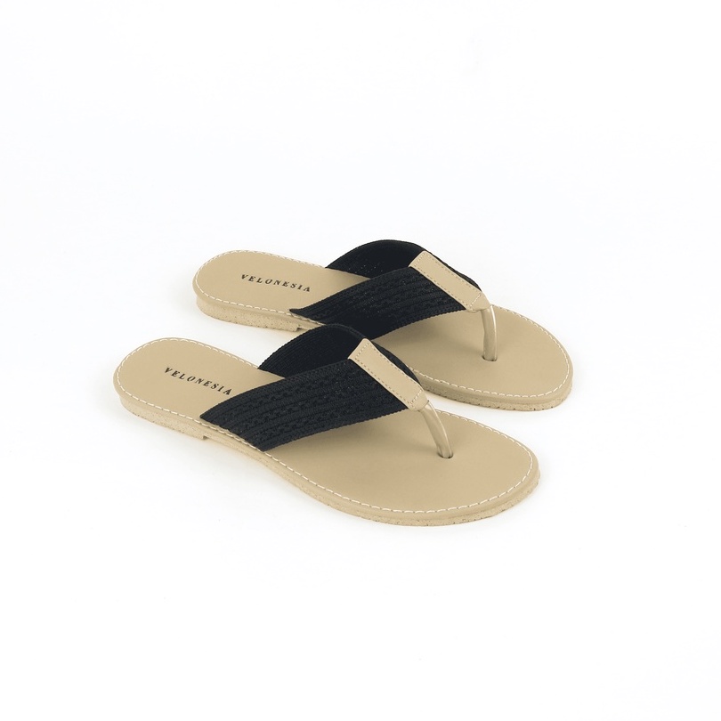 Sandal Jepit Wanita Anti Slip Model Terbaru Motif Tali Webbing Velonesia - Naraya