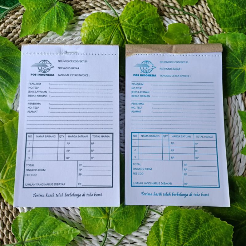 LABEL PENGIRIMAN COD POS 50lembar/LABEL COD/BAYAR DITEMPAT/NOTA INVOICE COD POS