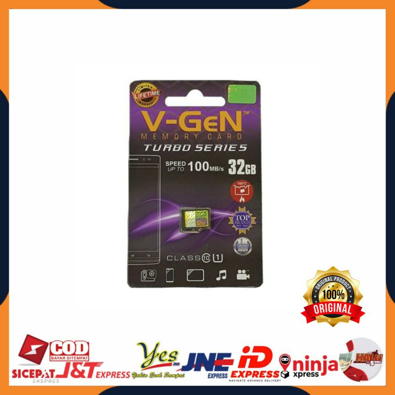 [COD] KARTU MEMORY MEMORI CARD MIKRO MICRO SD V-GEN VGEN VIGEN 32GB CLASS 10 TURBO SERIES 32 GB ORIGINAL