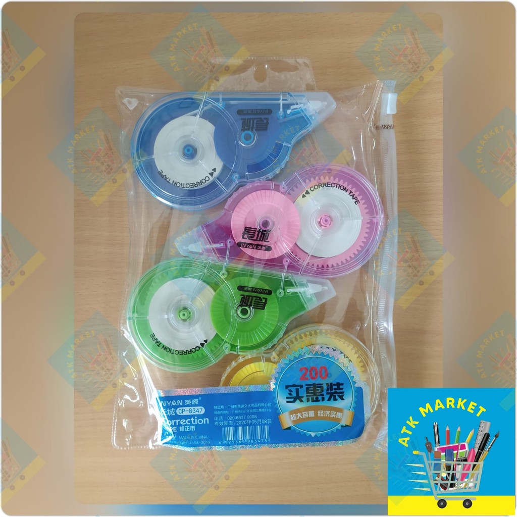 

TIP EX Kertas / Correction Tape isi 4 pcs Tip Ex Besar Cp-8347