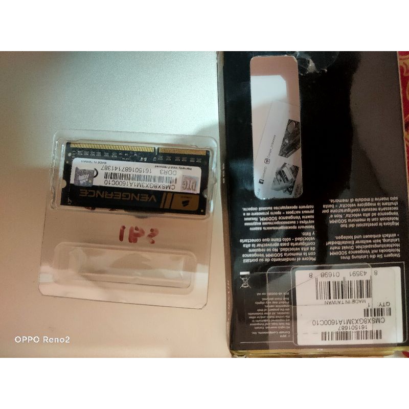 Corsair Ram Sodim DDR3 8GB 1600Mhz