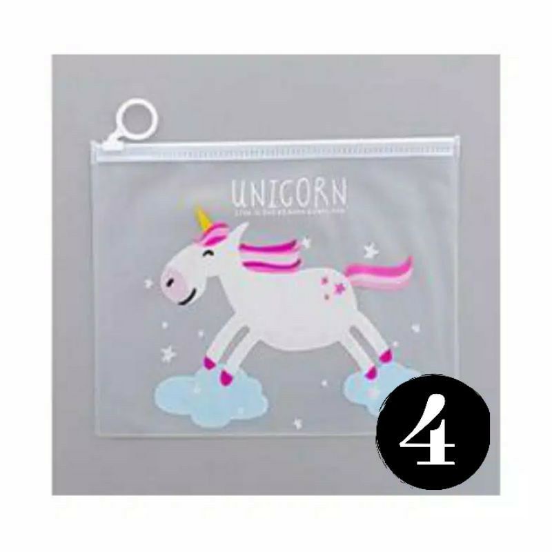 [Premium Store] Tempat Pensil Unicorn & Pink Panther / Tempat Pensil / Tempat Peralatan Make Up / Tempat Skincare / Tempat Kosmetik Transparant-4