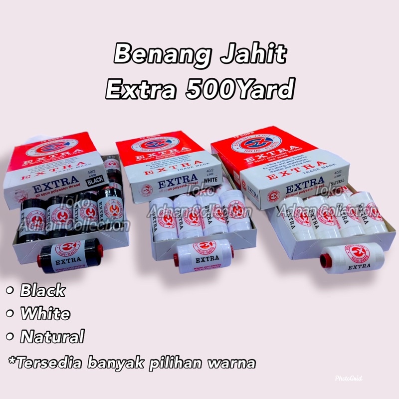 BENANG JAHIT EXTRA 500yard (1 lusin )