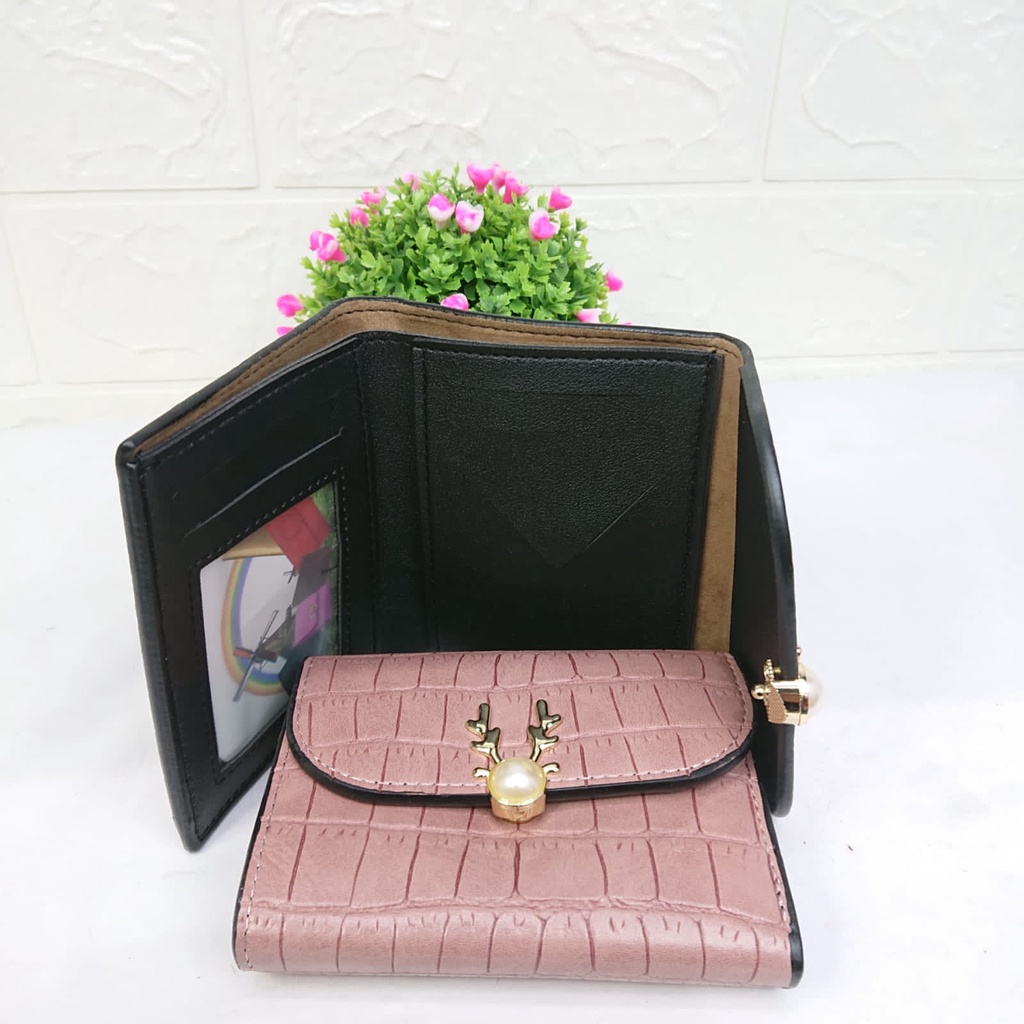 CYS Dompet Mini Wanita Fashion Kekinian Dompet Lipat Motif Elegant Import Berkualitas D59