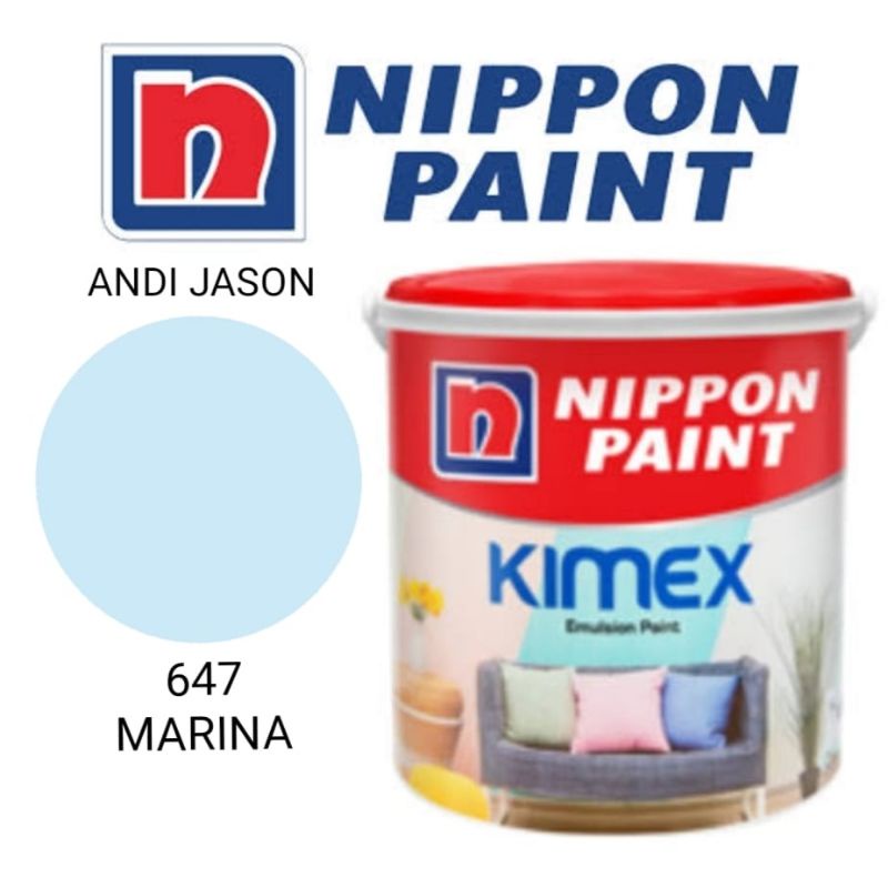 CAT TEMBOK KIMEX NIPPON PAINT 4.5KG/ GALON  / CAT DINDING / CAT AIR NO 647 MARINA