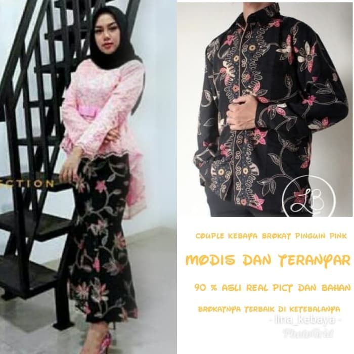 Couple Setelan Kebaya Brokat Aurora Two Kebaya Pesta Kebaya Kondangan