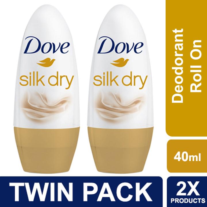 Dove Roll On Deodorant Silk Dry 40 ml - Twin Pack