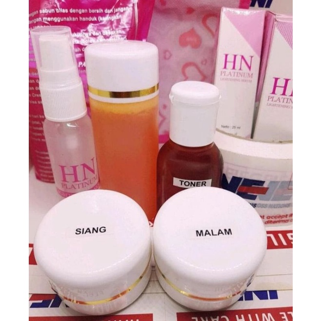 Temukan Cream | krim | hn original15gr + serum hn platinum bpom | paket skincare hn pembersih pelemb