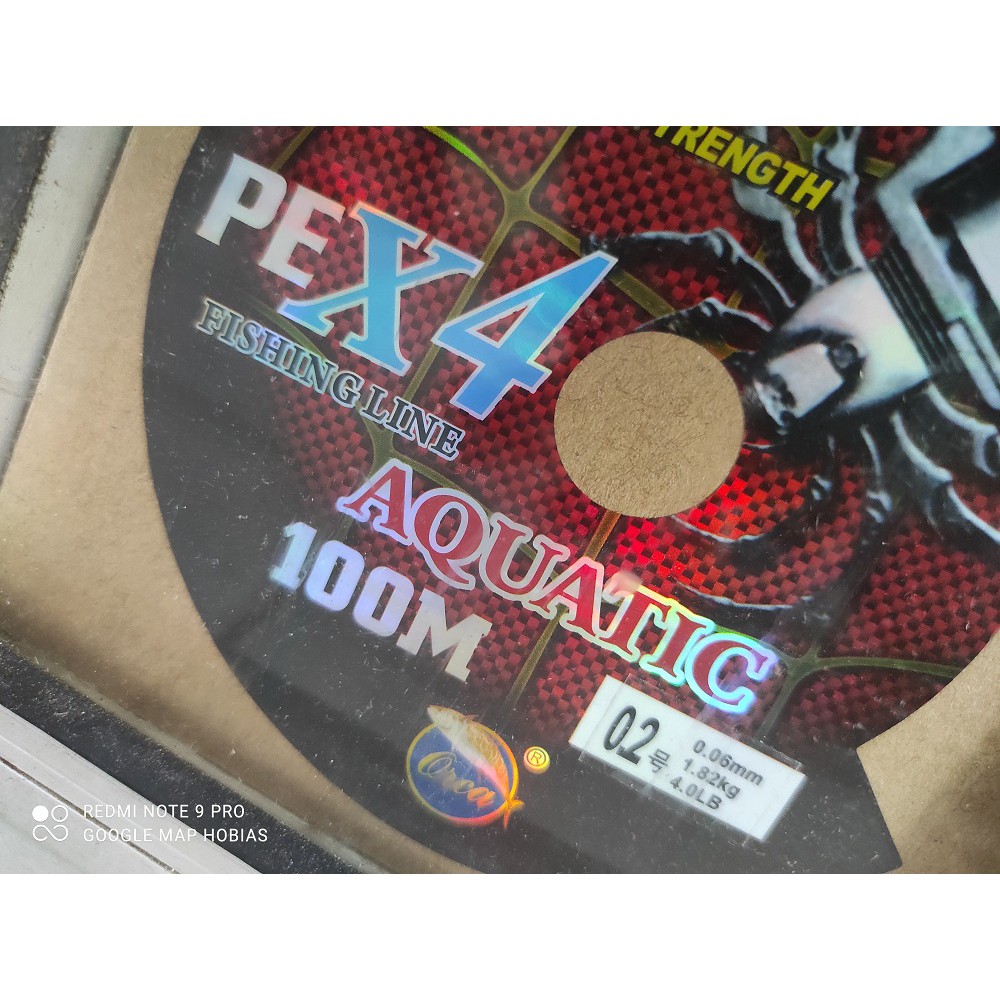 Senar pancing Pe Aquatic X4  100m Connecating 0.06mm. 0.10mm. 0.12mm. 0.14mm. 0.16mm. 0.18mm. 0.20mm