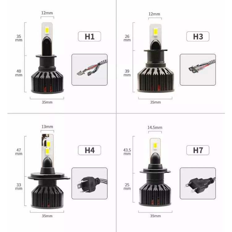 Headlamp Led Lampu Mobil CSP Chip 3570 H4 H7 H11 Infitary